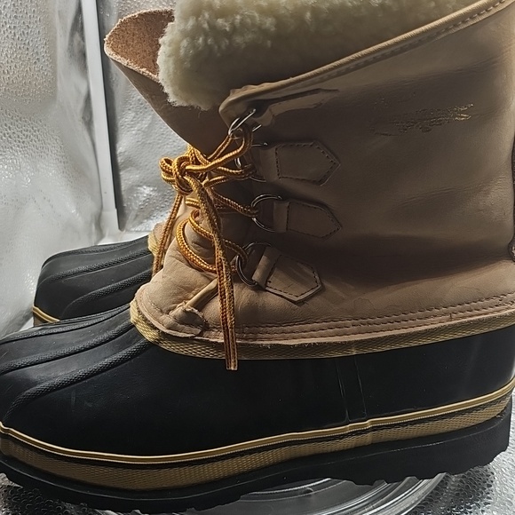 L Cajun Black And Brown Duck Boots For Men Sz 10